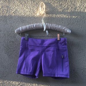 Purple Lululemon Bootie Shorts